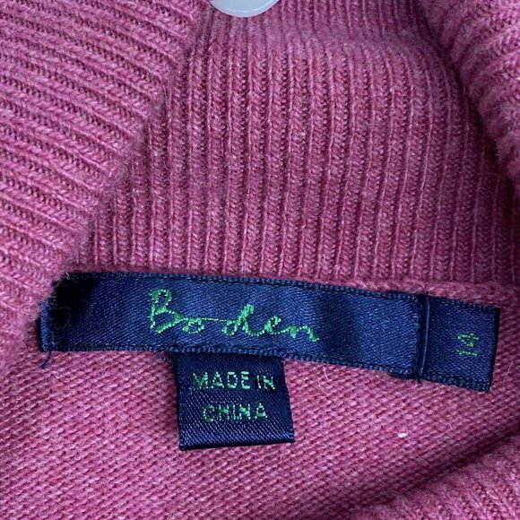 Boden Cora Turtleneck Sweater Pullover Pink Large - Picture 3 of 9
